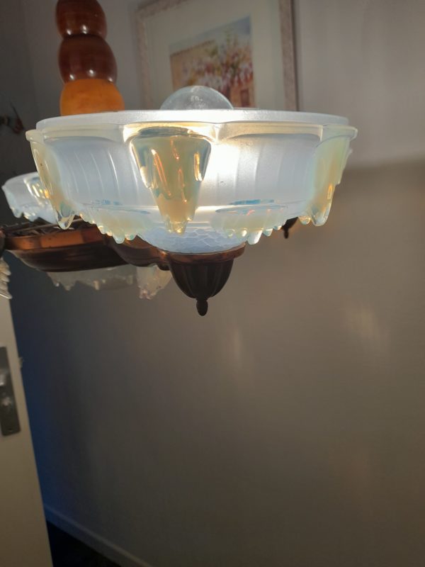 LUSTRE GLACONS SIGNE CZAM ANNEES 30/40 – Image 4